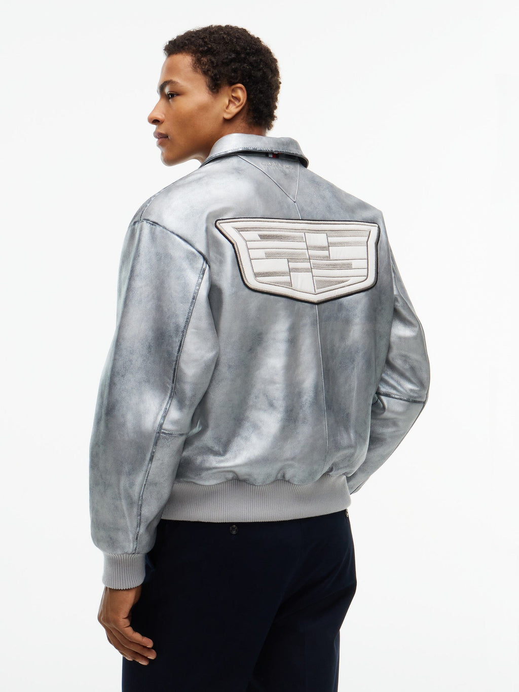 Cadillac F1 Racing Varsity Leather Jacket - Chrome Jackets Cadillac F1 