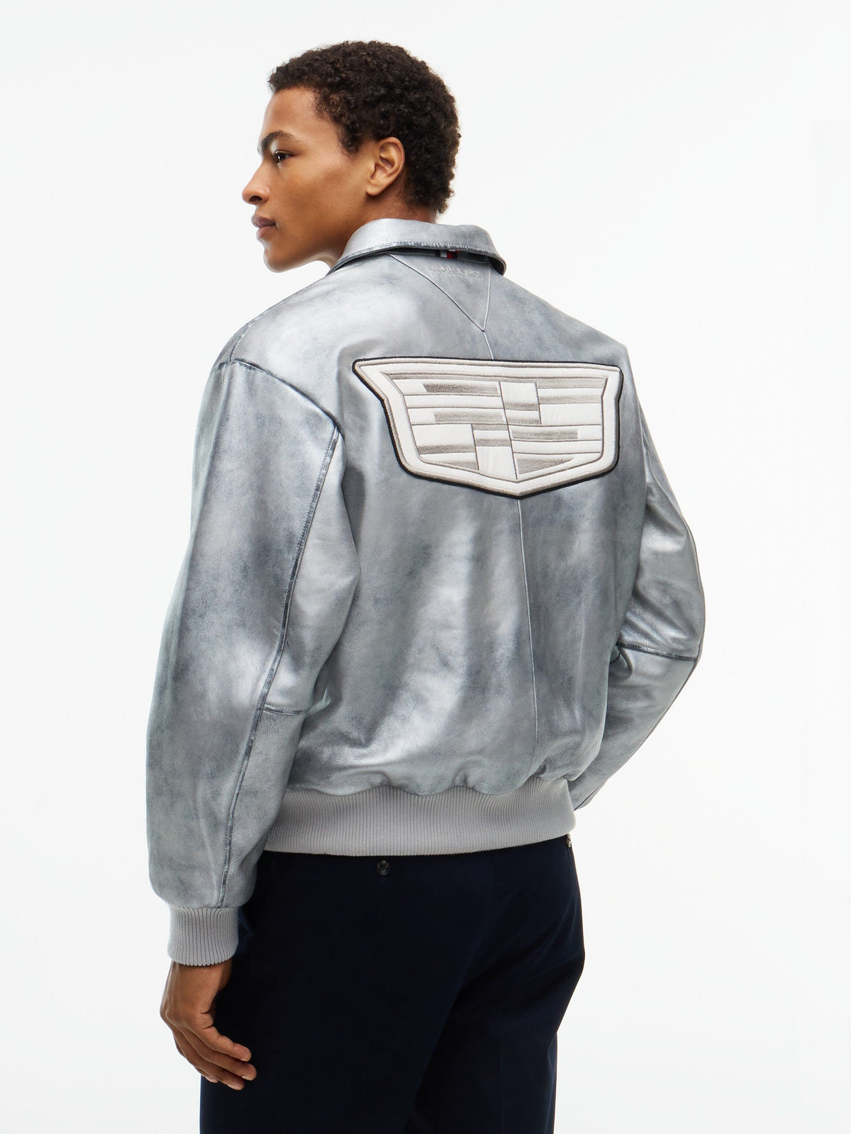 Cadillac F1 Racing Varsity Leather Jacket - Chrome Jackets Cadillac F1 