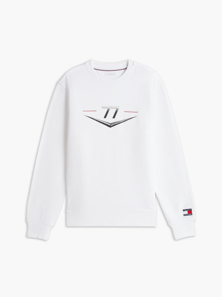 Cadillac F1 Racing Chevron Valtteri Bottas Crew Sweatshirt - White Sweatshirt Cadillac F1 