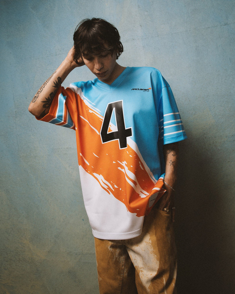 McLaren Racing F1 Special Edition Miami GP Lando Norris Mitchell & Ness Paintbrush Jersey Jersey McLaren-Castore 