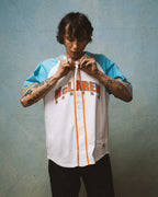 McLaren Racing F1 Special Edition Miami GP Mitchell & Ness Baseball Jersey - Blue/Pink Jersey McLaren-Castore XS Blue 