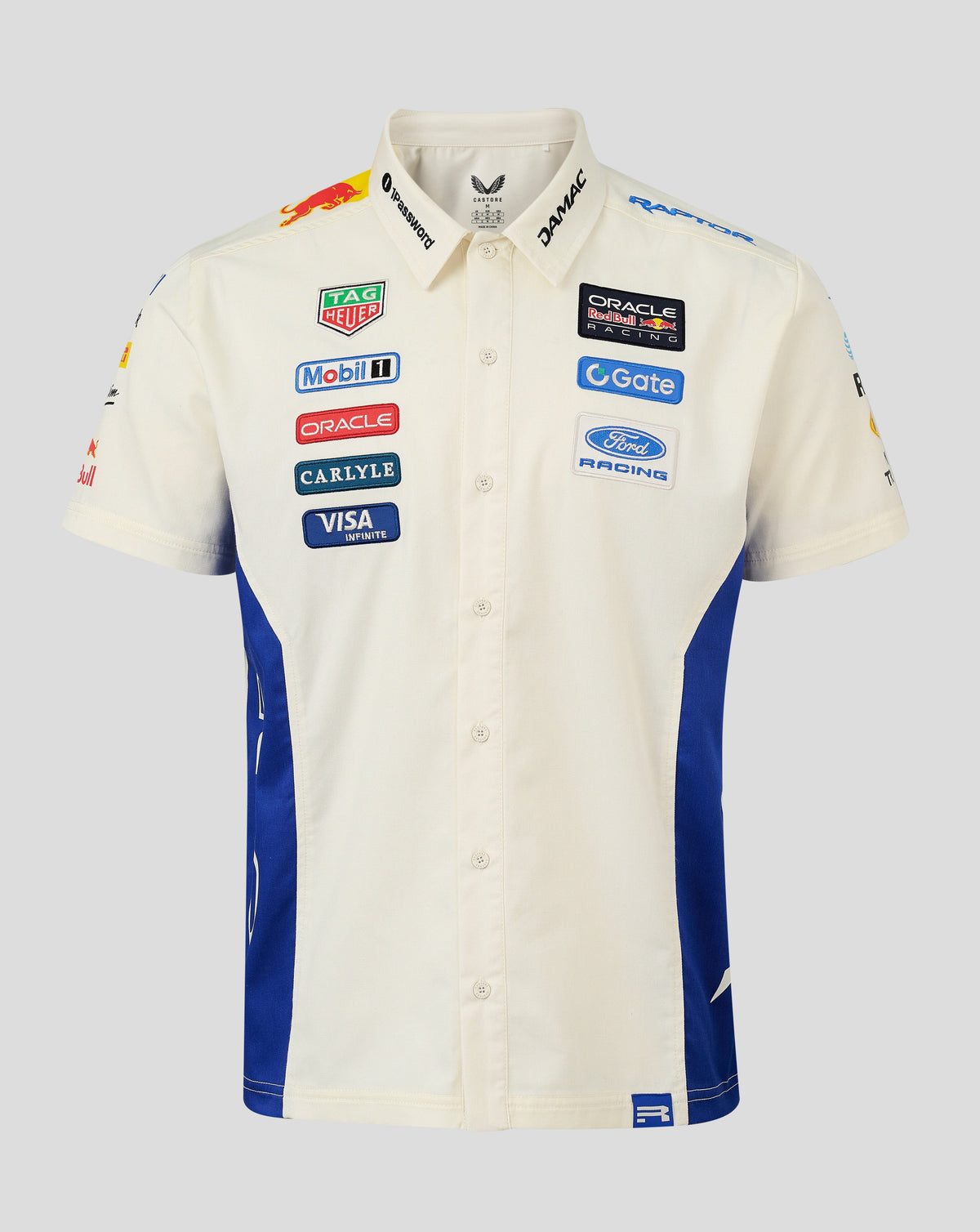 Red Bull Racing F1 2026 SE Austin GP Team Button Down Shirt - Egret Shirts Red Bull Racing 