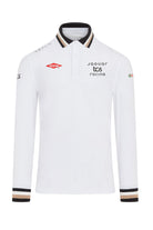 Jaguar Formula E S12 x Reflo Men's Replica Long Sleeve Polo Shirt - White Polos Jaguar Formula E 