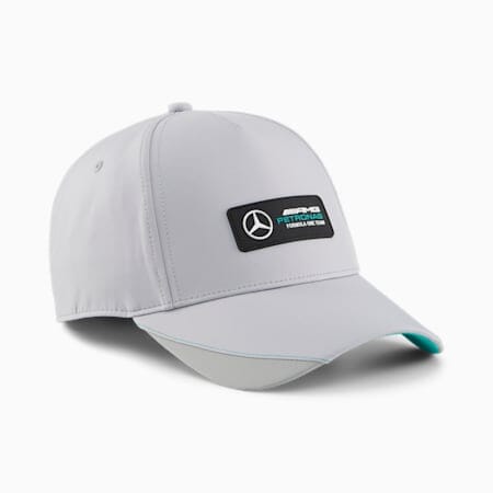 Mercedes Benz AMG Petronas F1 Puma Baseball Hat - Black/Silver/Green Hats Mercedes AMG Petronas Silver 