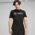 Mercedes Benz AMG Petronas F1 Puma Men's Large Logo T-Shirt - Black/Silver/Green T-shirts Mercedes AMG Petronas 