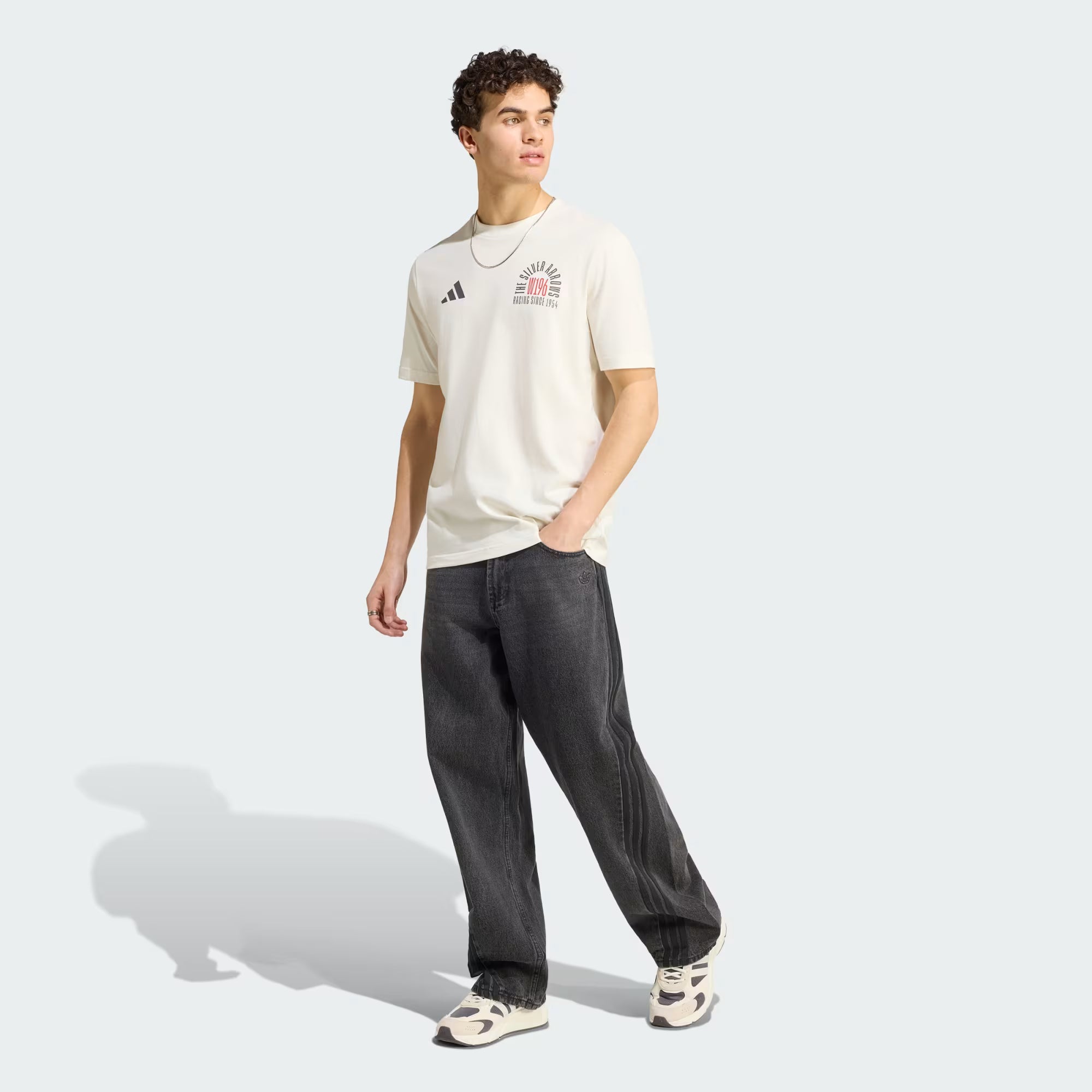 Mercedes - AMG Petronas F1 Men's Silver Arrows 1955 Graphic T-Shirt - Off White T-shirts Mercedes AMG Petronas 