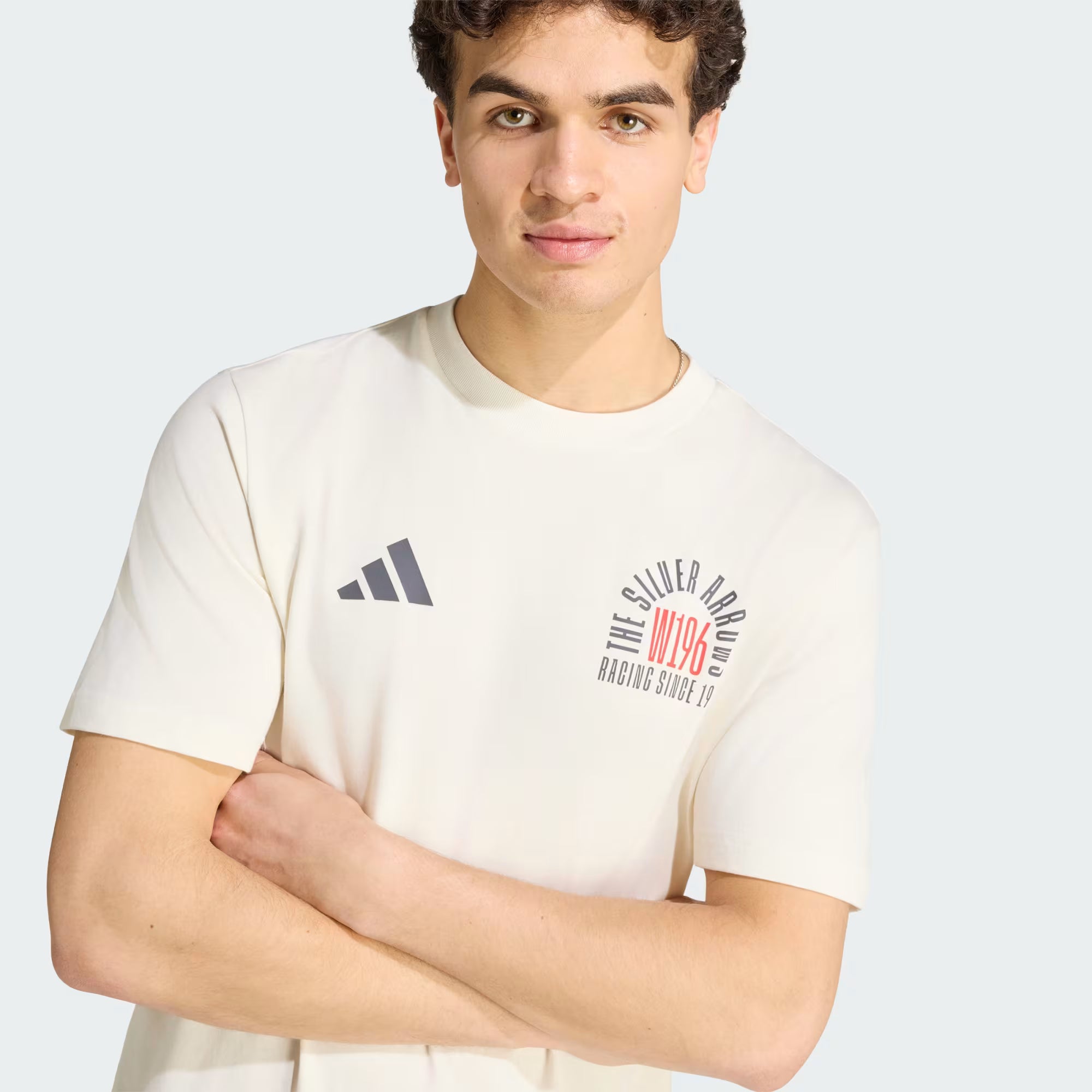 Mercedes - AMG Petronas F1 Men's Silver Arrows 1955 Graphic T-Shirt - Off White T-shirts Mercedes AMG Petronas 