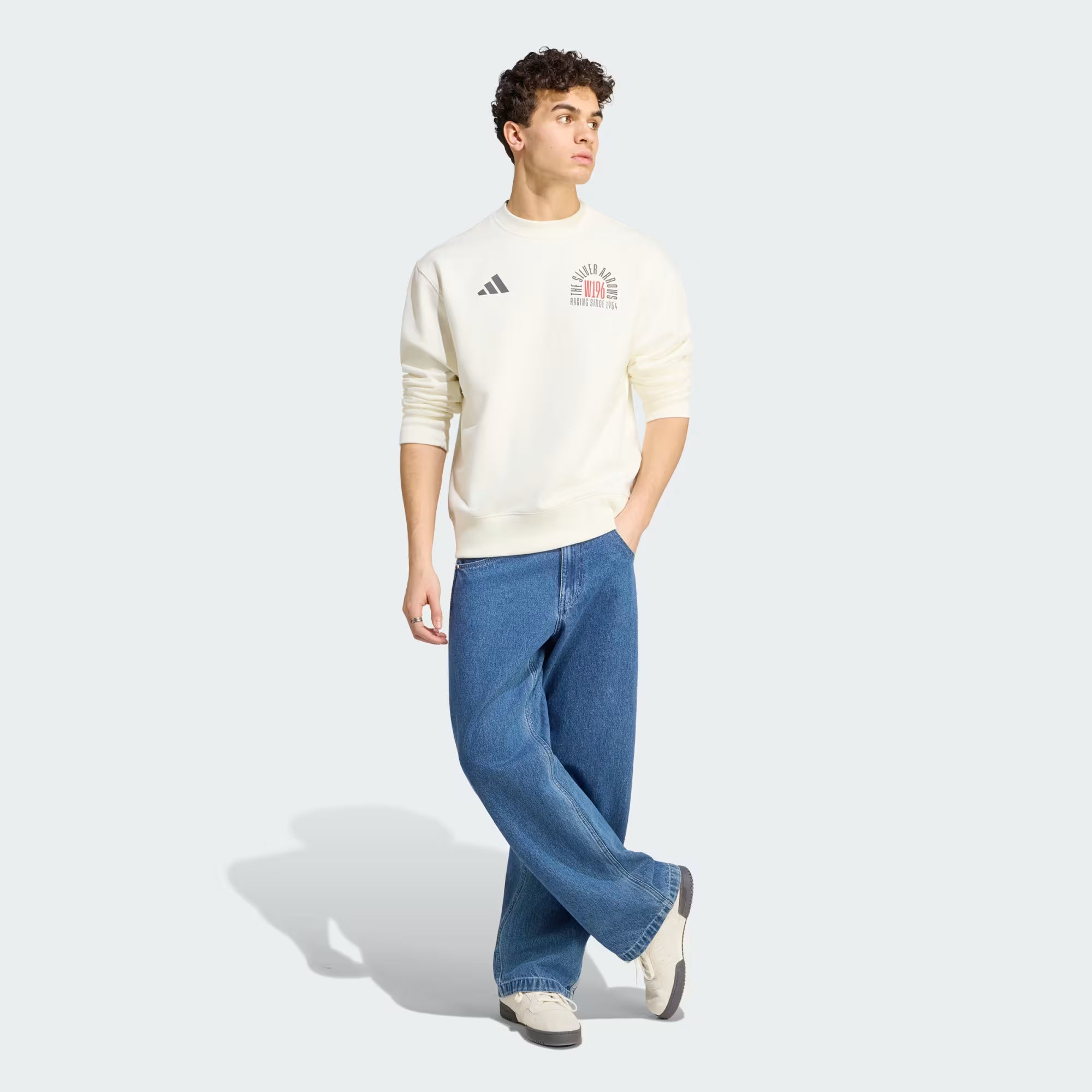 Mercedes - AMG Petronas F1 Men's Silver Arrows 1955 Sweatshirt Hoodie - Off White Sweatshirts Mercedes AMG Petronas 