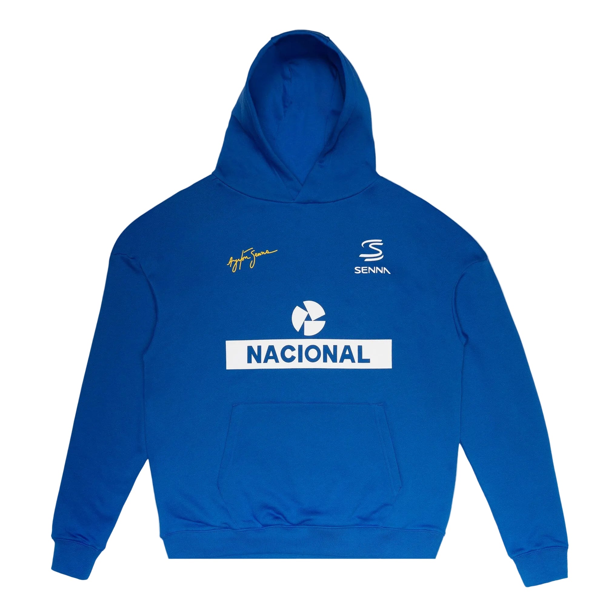Ayrton Senna F1 Nacional Pullover Hoodie - Blue – CMC Motorsports®
