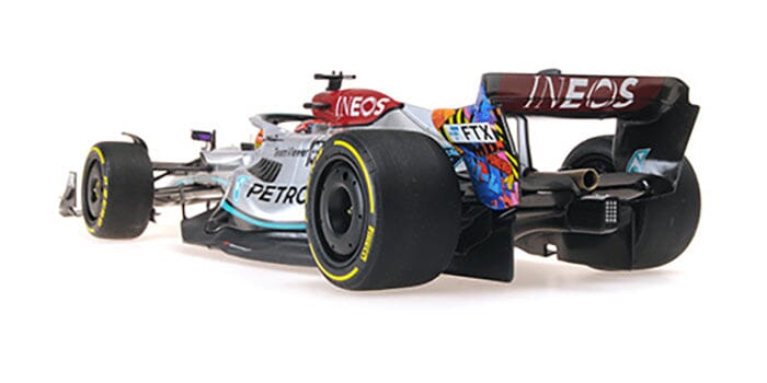 Mercedes AMG F1 W12 E Performance #63 F1 Miami GP George Russell Scale 1:18 - Minichamps Model Cars Mercedes AMG Petronas 