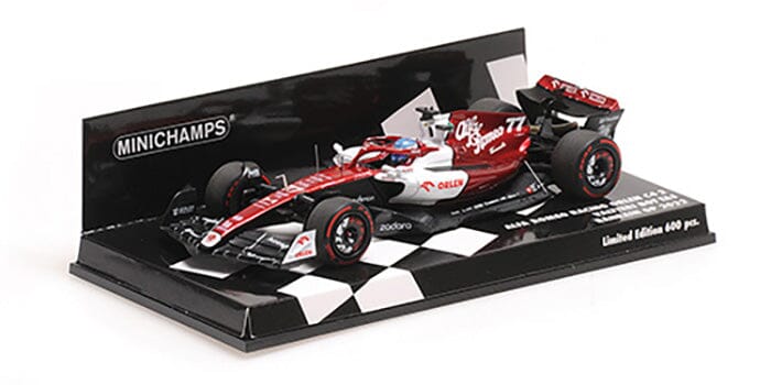 Alfa Romeo Team Orlean F1 C42 #77 Bahrain GP Vallteri Bottas Scale 1:43 - Minichamps Model Cars Alfa Romeo 