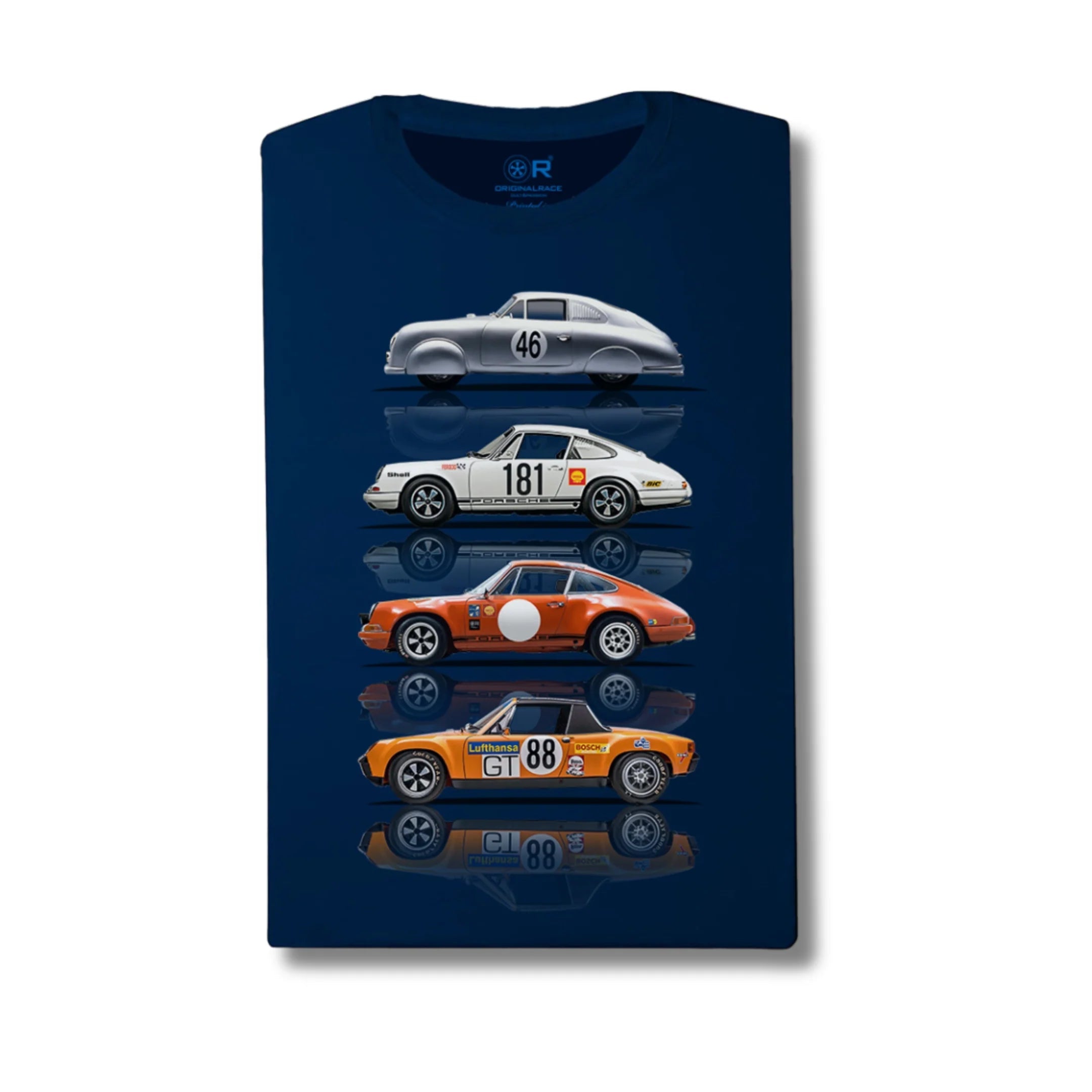 GrandPrix Originals USA Porsche Race Cars Slim Cut T-Shirt - Dark