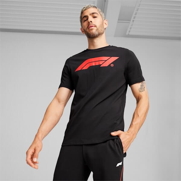 Formula 1 Tech Puma Essentials Motorsport Logo T-Shirt - Black T-shirts Formula 1 