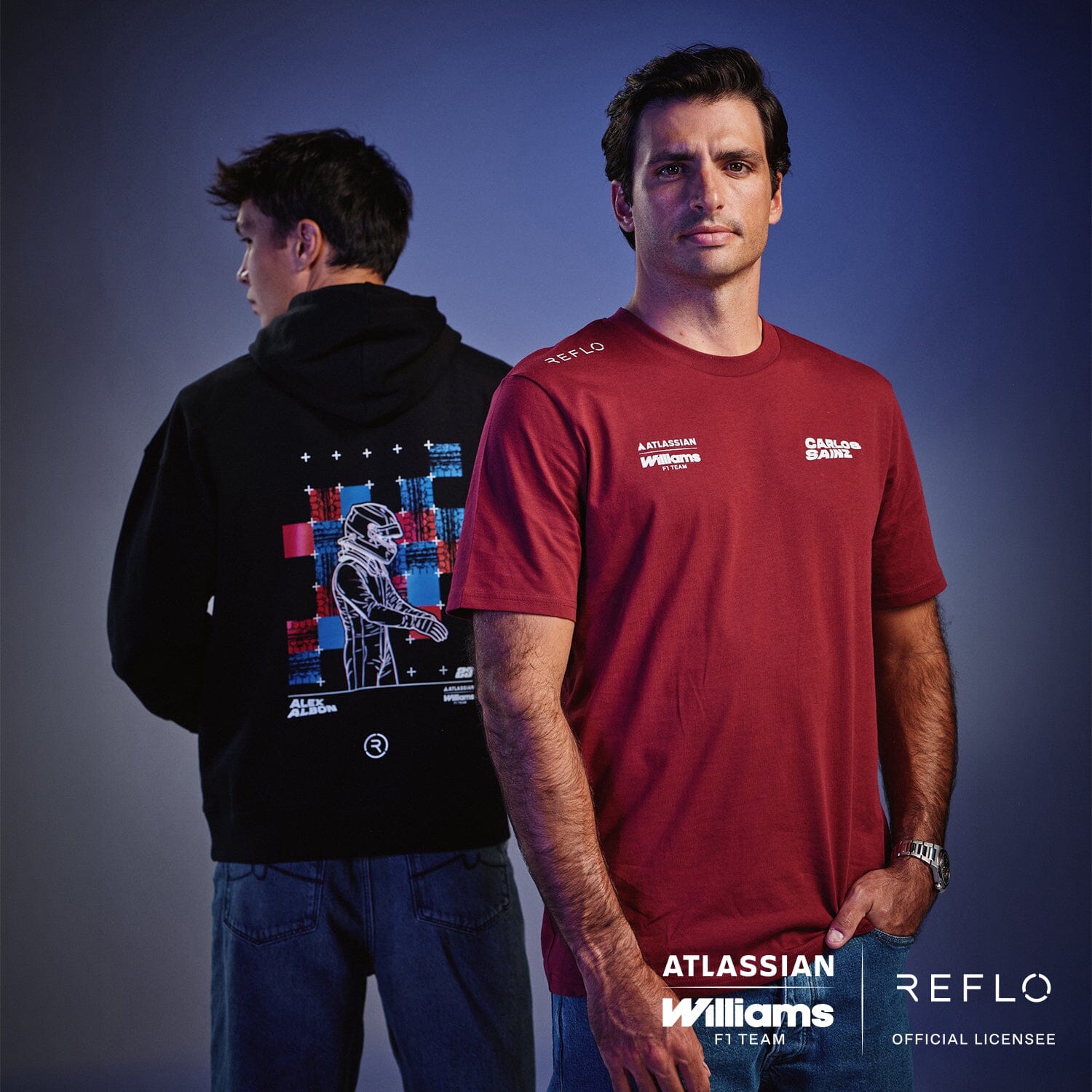 Atlassian Williams Racing F1 X Reflo Alex Albon Hoodie - Black Hoodies Williams Racing 