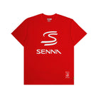 Ayrton Senna F1 Relaxed Fit Logo T-Shirt - Black/Red T-shirts Ayrton Senna XS Red 