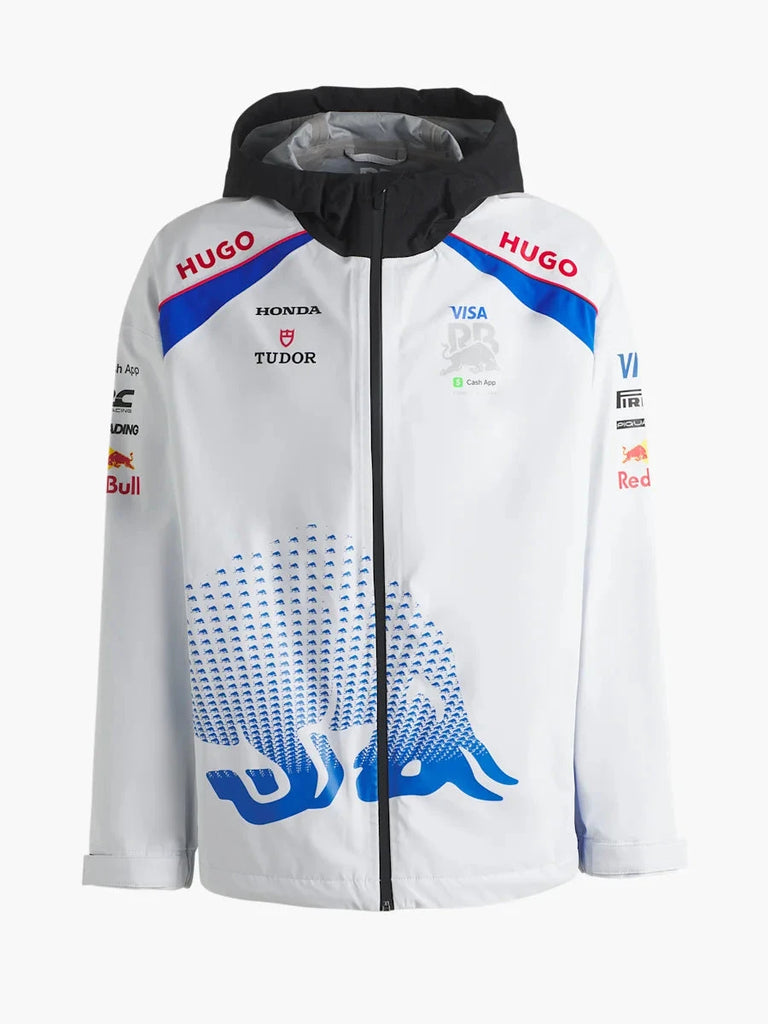 Visa Cash App RB F1 2025 Rain Jacket - White Jackets Visa Cash App RB 