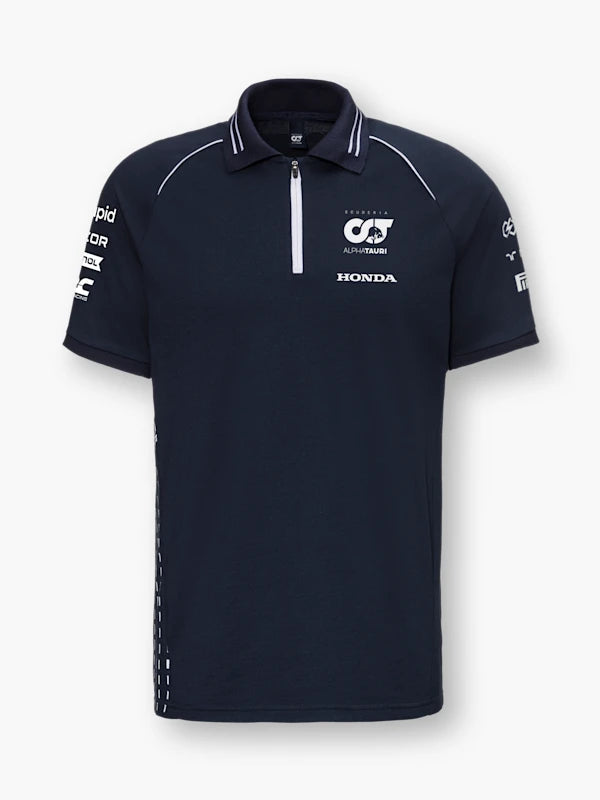 Scuderia AlphaTauri F1 2023 Men's Team Polo Shirt - Navy/White Polos Scuderia AlphaTauri XS Navy 