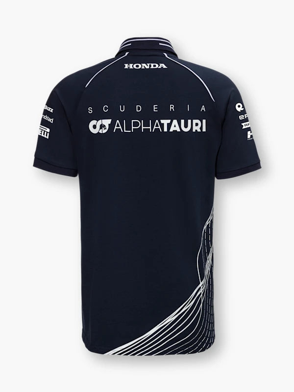 Scuderia AlphaTauri F1 2023 Men's Team Polo Shirt - Navy/White Polos Scuderia AlphaTauri 