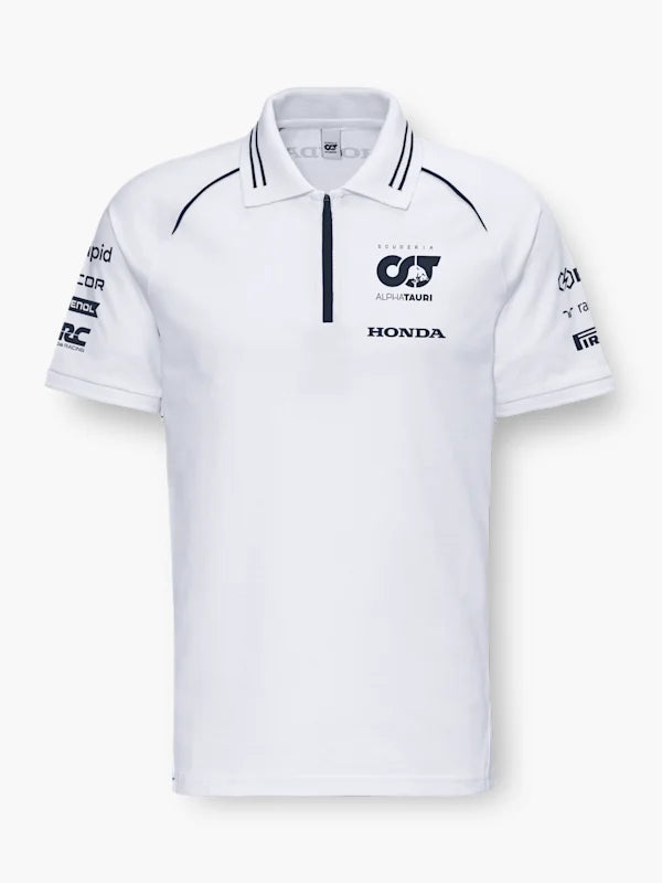 Scuderia AlphaTauri F1 2023 Men's Team Polo Shirt - Navy/White Polos Scuderia AlphaTauri XS White 