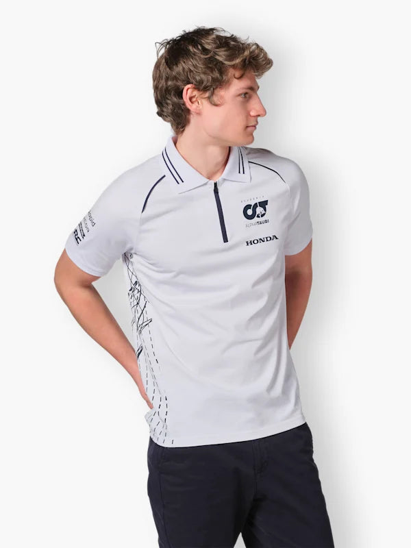 Scuderia AlphaTauri F1 2023 Men's Team Polo Shirt - Navy/White Polos Scuderia AlphaTauri 