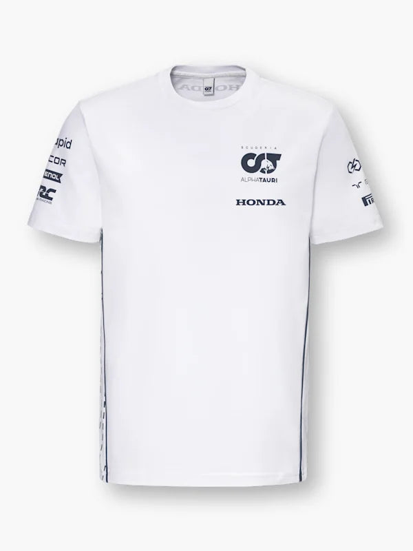 Scuderia AlphaTauri F1 2023 Men's Team T-Shirt - Navy/White T-shirts Scuderia AlphaTauri XS White 