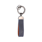 Ayrton Senna F1 Leather & Metal Keychain - Navy Keyrings Ayrton Senna 