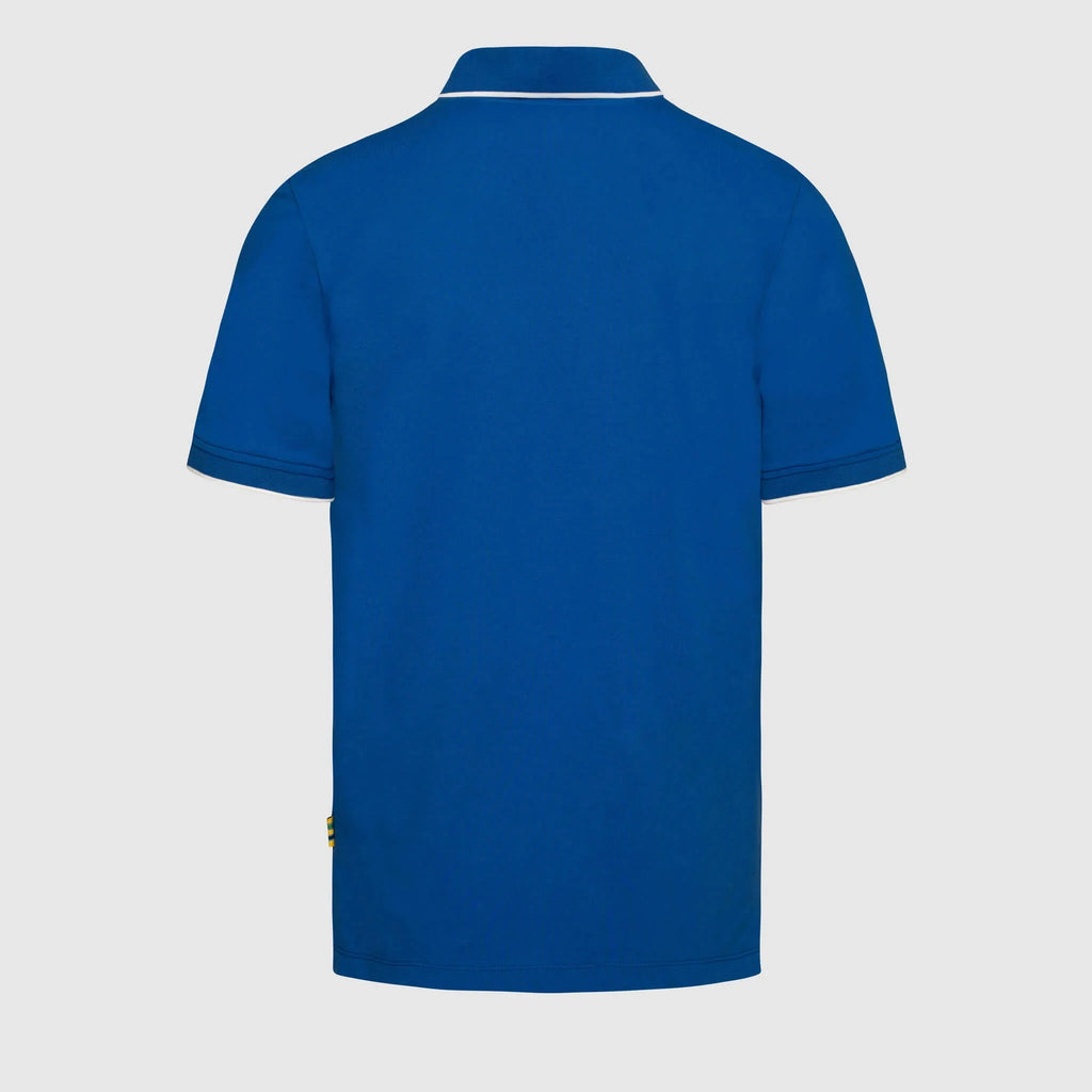 Ayrton Senna F1 Men's Est. 1960 Polo Shirt - Navy/Blue Polos Ayrton Senna 