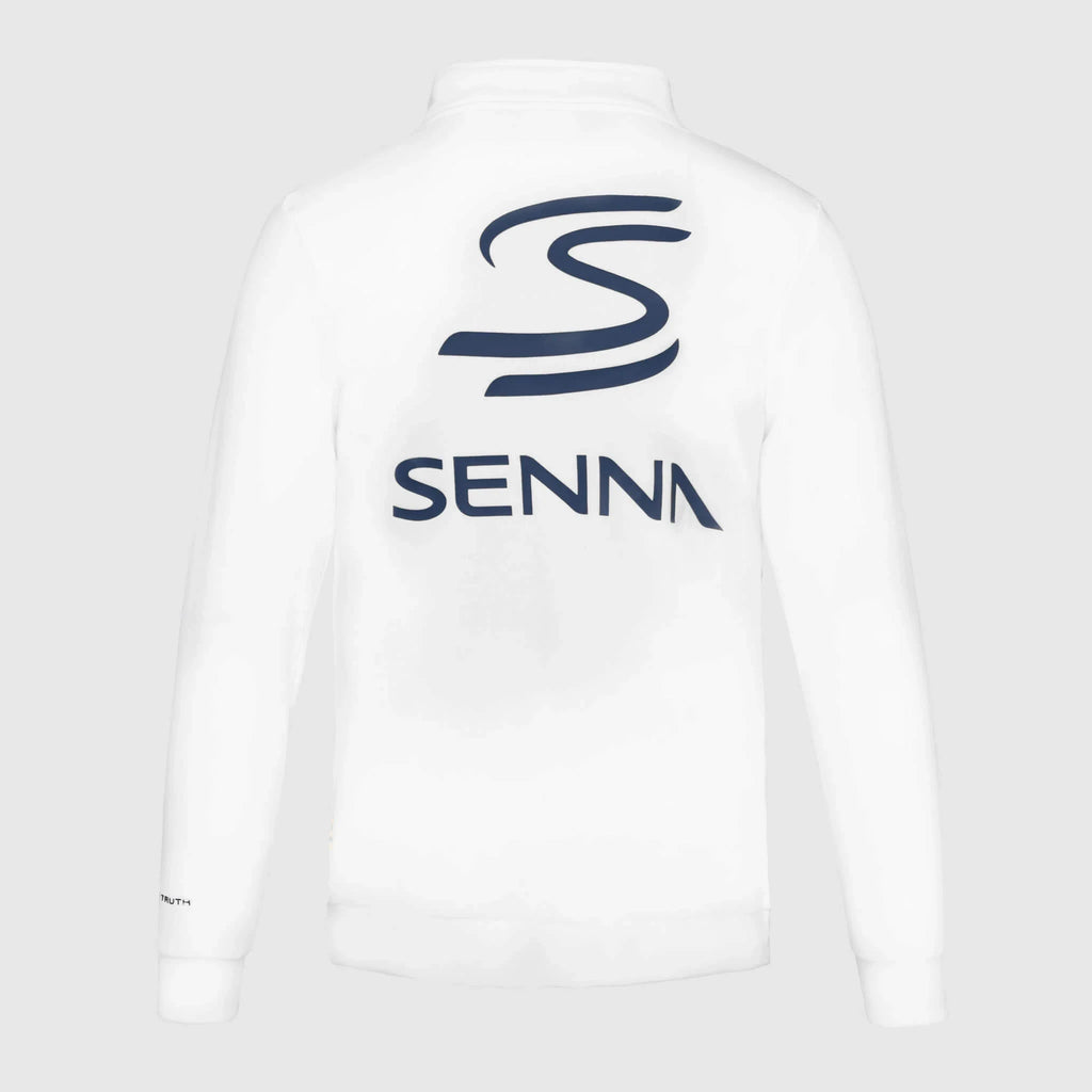 Ayrton Senna F1 Legacy 1/4 Zip Fleece - Navy/White Sweaters Ayrton Senna 
