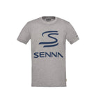 Ayrton Senna F1 Men's Legacy Logo T-Shirt - Navy/White/Gray Marble T-shirts Ayrton Senna XS Gray 