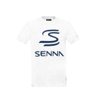 Ayrton Senna F1 Men's Legacy Logo T-Shirt - Navy/White/Gray Marble T-shirts Ayrton Senna XS White 