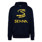 Ayrton Senna F1 Men's Legacy Pullover Hoodie - Navy/Gray Marble Hoodies Ayrton Senna XS Navy 
