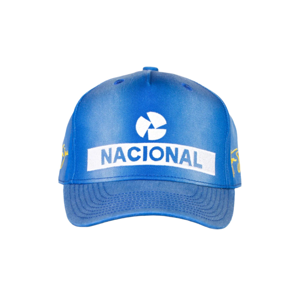 Ayrton Senna F1 Nacional Vintage Wash Baseball Hat - Blue Hats Ayrton Senna 
