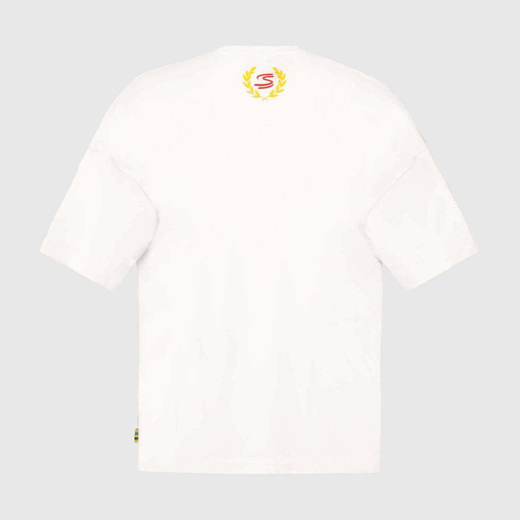 Ayrton Senna F1 Senninha Oversized T-Shirt - White T-shirts Ayrton Senna 