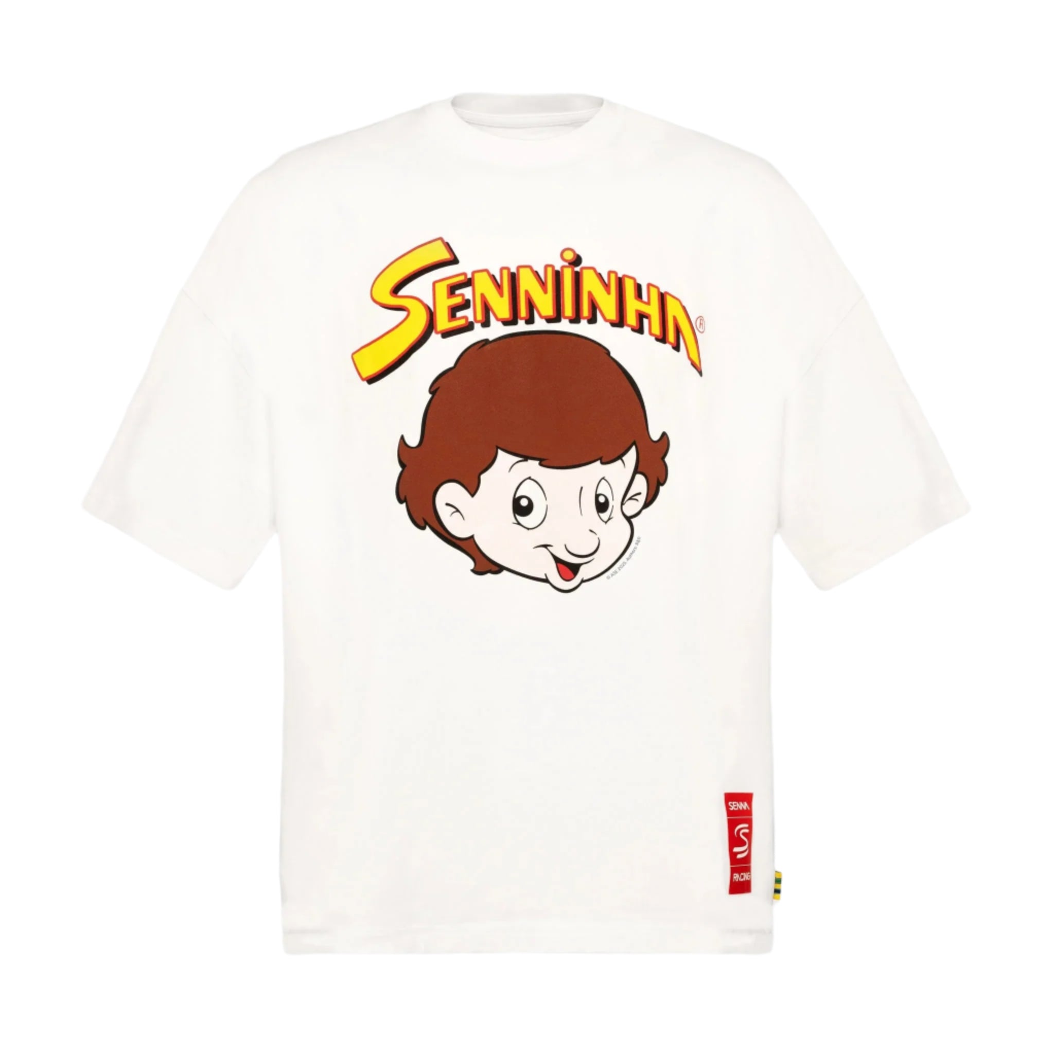 Ayrton Senna F1 Senninha Oversized T-Shirt - White T-shirts Ayrton Senna 