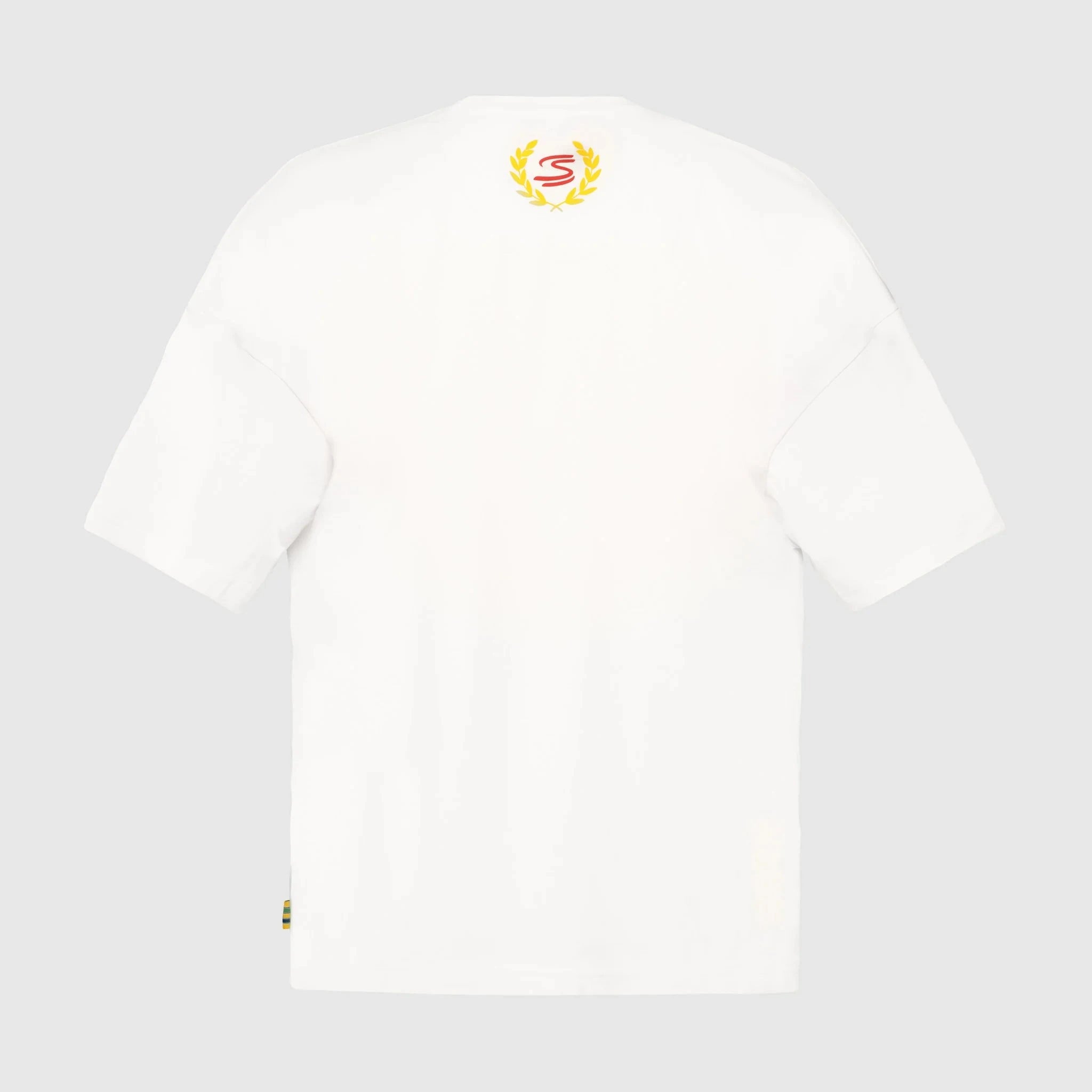 Ayrton Senna F1 Oversized Graphic T-Shirt - White T-shirts Ayrton Senna 