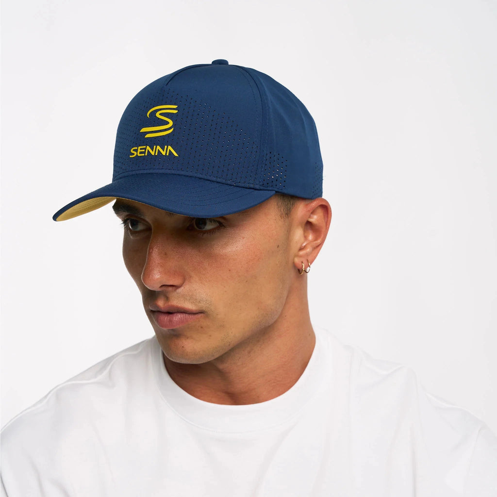Ayrton Senna F1 Leisure Hat - Navy/White Hats Ayrton Senna 
