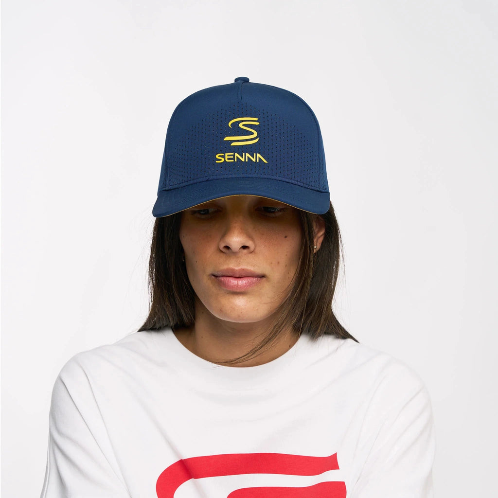 Ayrton Senna F1 Leisure Hat - Navy/White Hats Ayrton Senna 