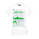 Ayrton Senna F1 Race T-Shirt - White/Yellow T-shirts Ayrton Senna XS White 