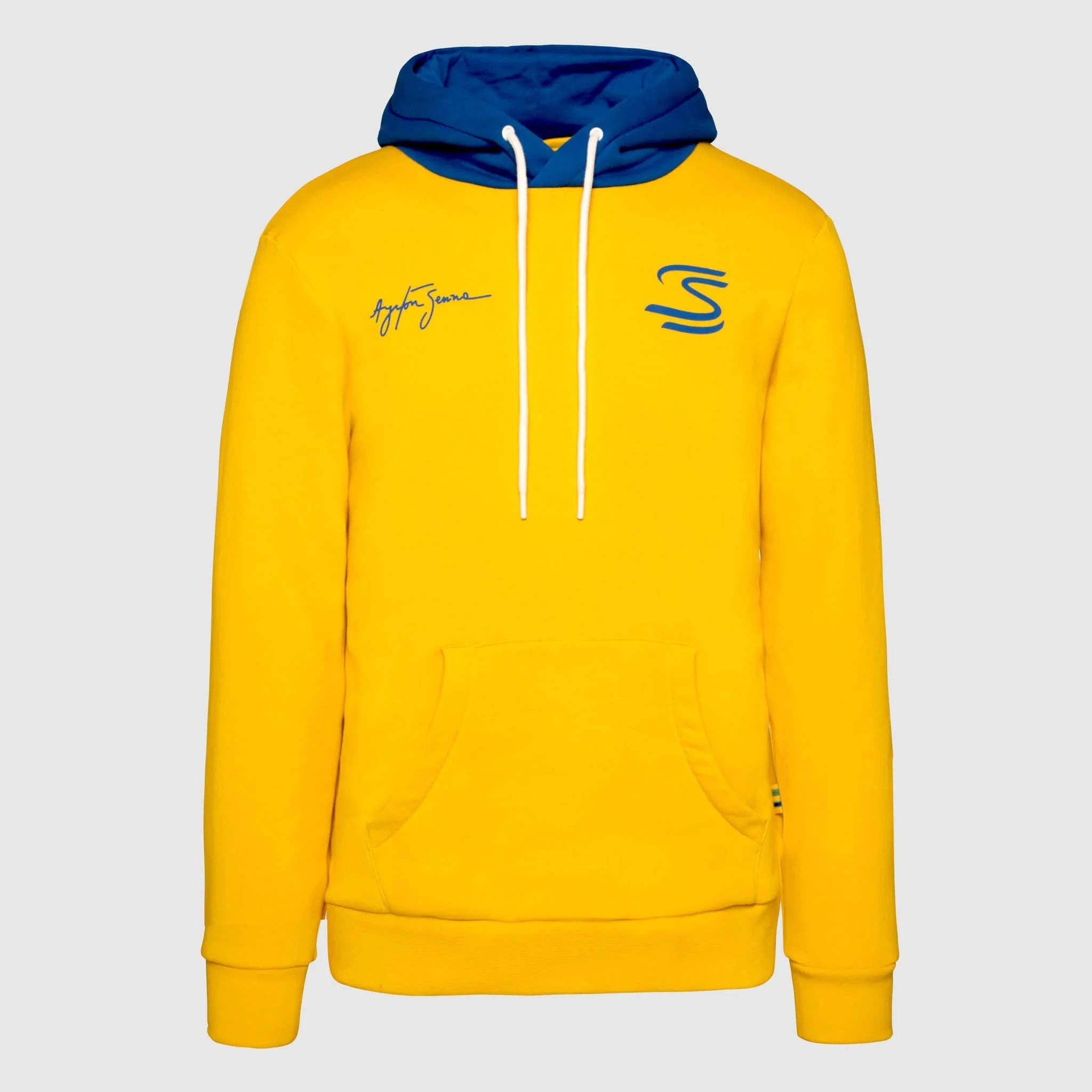 Ayrton Senna F1 Seek Your Truth Circle Hoodie - Gray Marle/Yellow Hoodies Ayrton Senna XS Yellow 