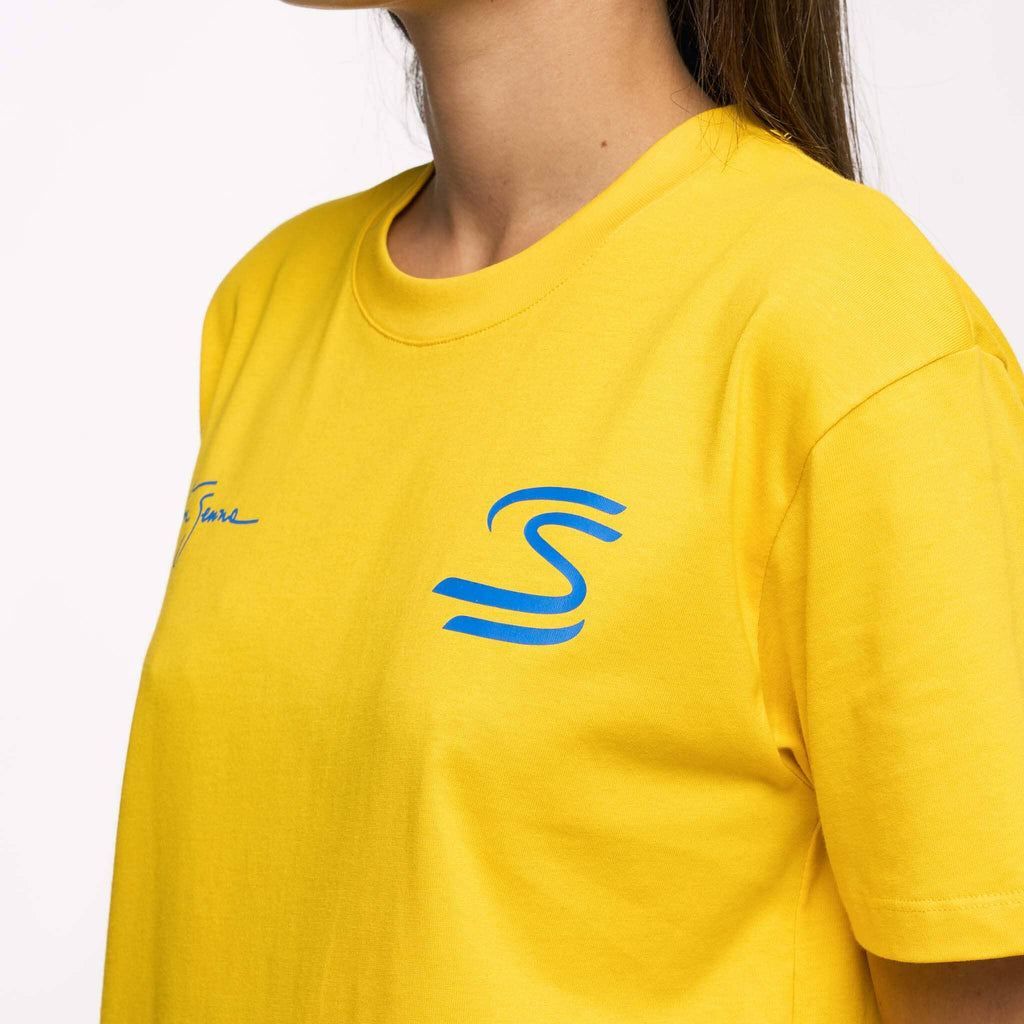 Ayrton Senna F1 Seek Your Truth Circle T-Shirt - White/Yellow T-shirts Ayrton Senna 