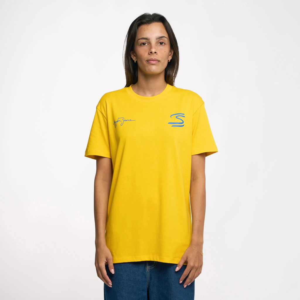 Ayrton Senna F1 Seek Your Truth Circle T-Shirt - White/Yellow T-shirts Ayrton Senna 