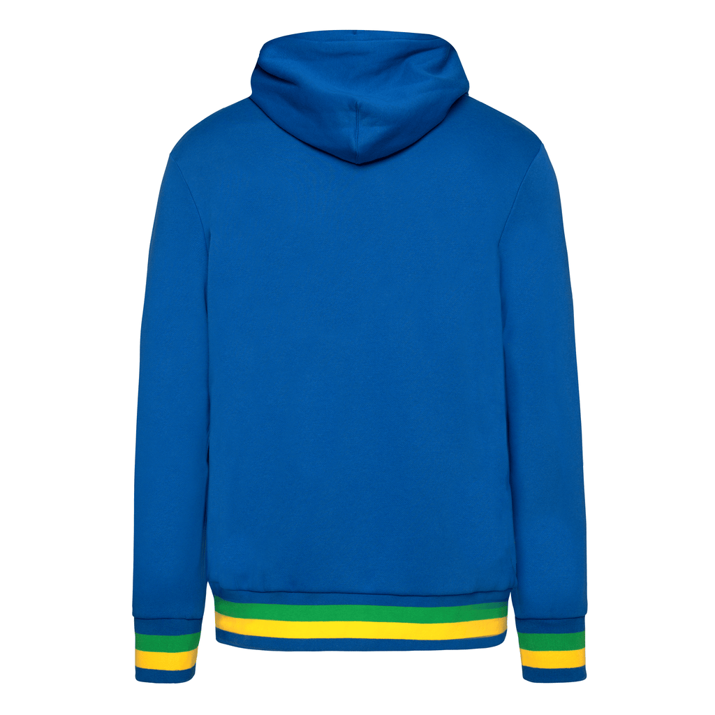 Ayrton Senna F1 Collegiate Hoodie - Blue/Green Hoodies Ayrton Senna 