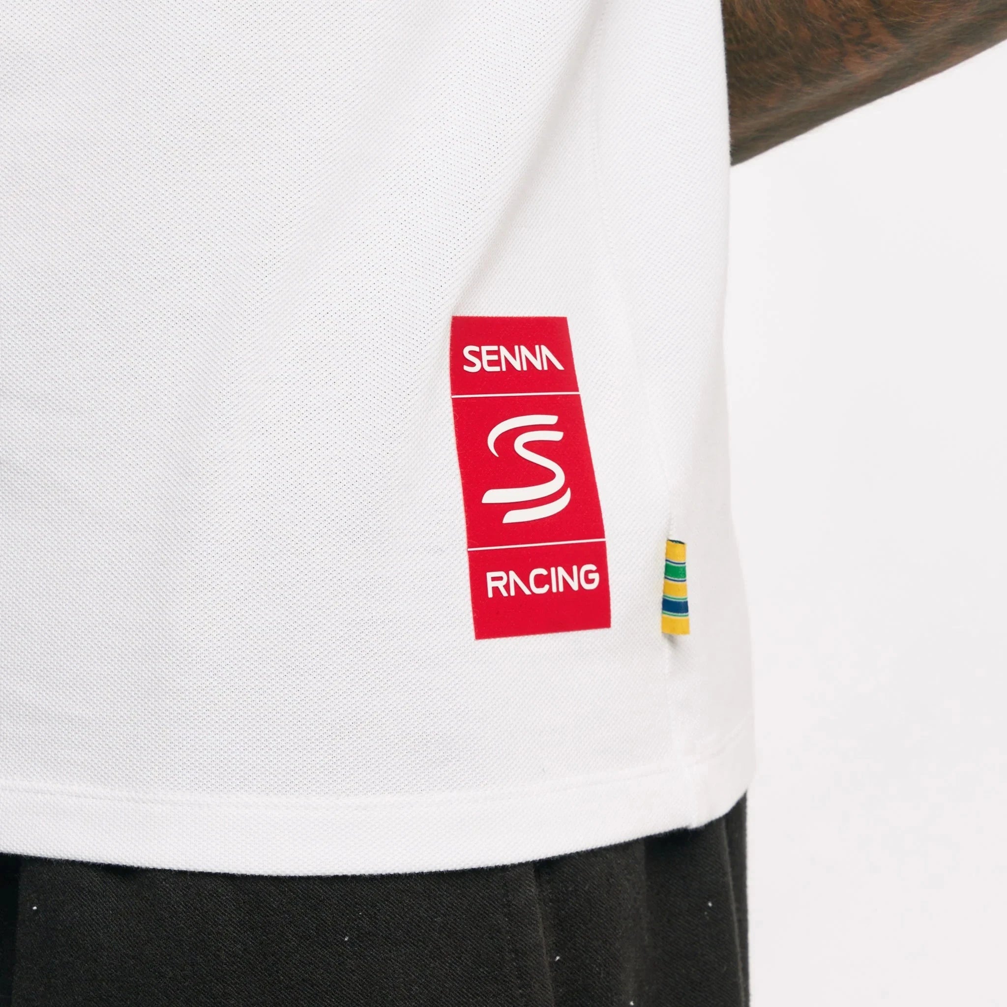 Ayrton Senna F1 Senninha Polo Shirt - White Polos Ayrton Senna 