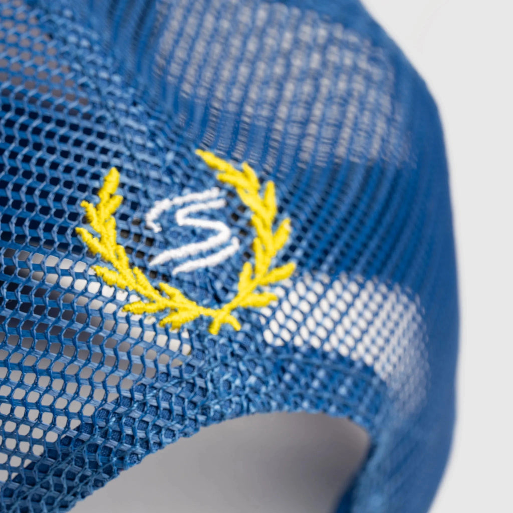 Ayrton Senna F1 Senninha Trucker Hat - Blue Hats Ayrton Senna 