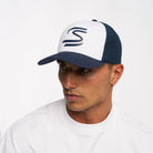 Ayrton Senna F1 Trucker Baseball Hat - Navy Hats Ayrton Senna 