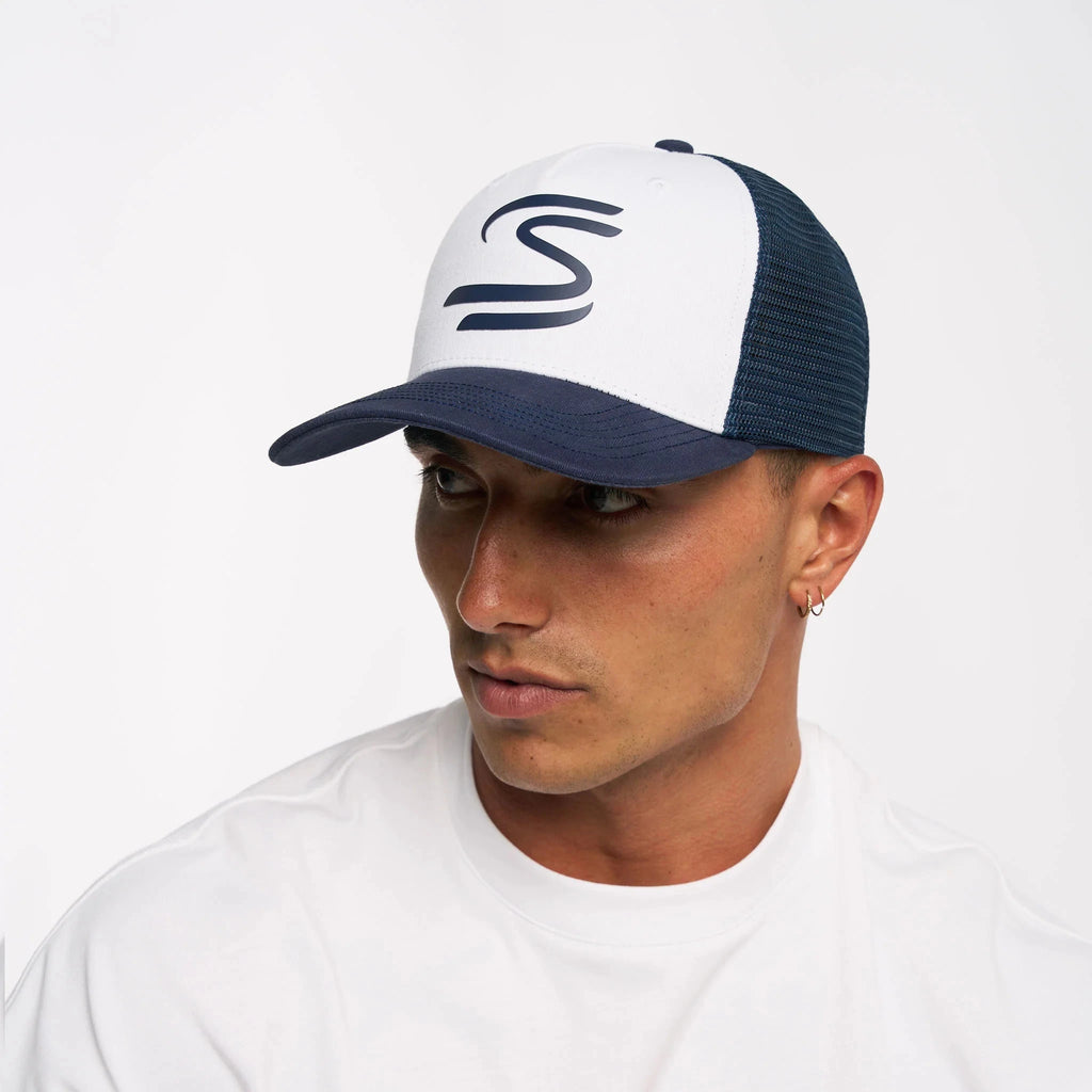 Ayrton Senna F1 Trucker Baseball Hat - Navy Hats Ayrton Senna 