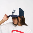 Ayrton Senna F1 Trucker Baseball Hat - Navy Hats Ayrton Senna 