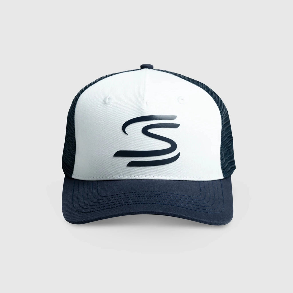 Ayrton Senna F1 Trucker Baseball Hat - Navy Hats Ayrton Senna 