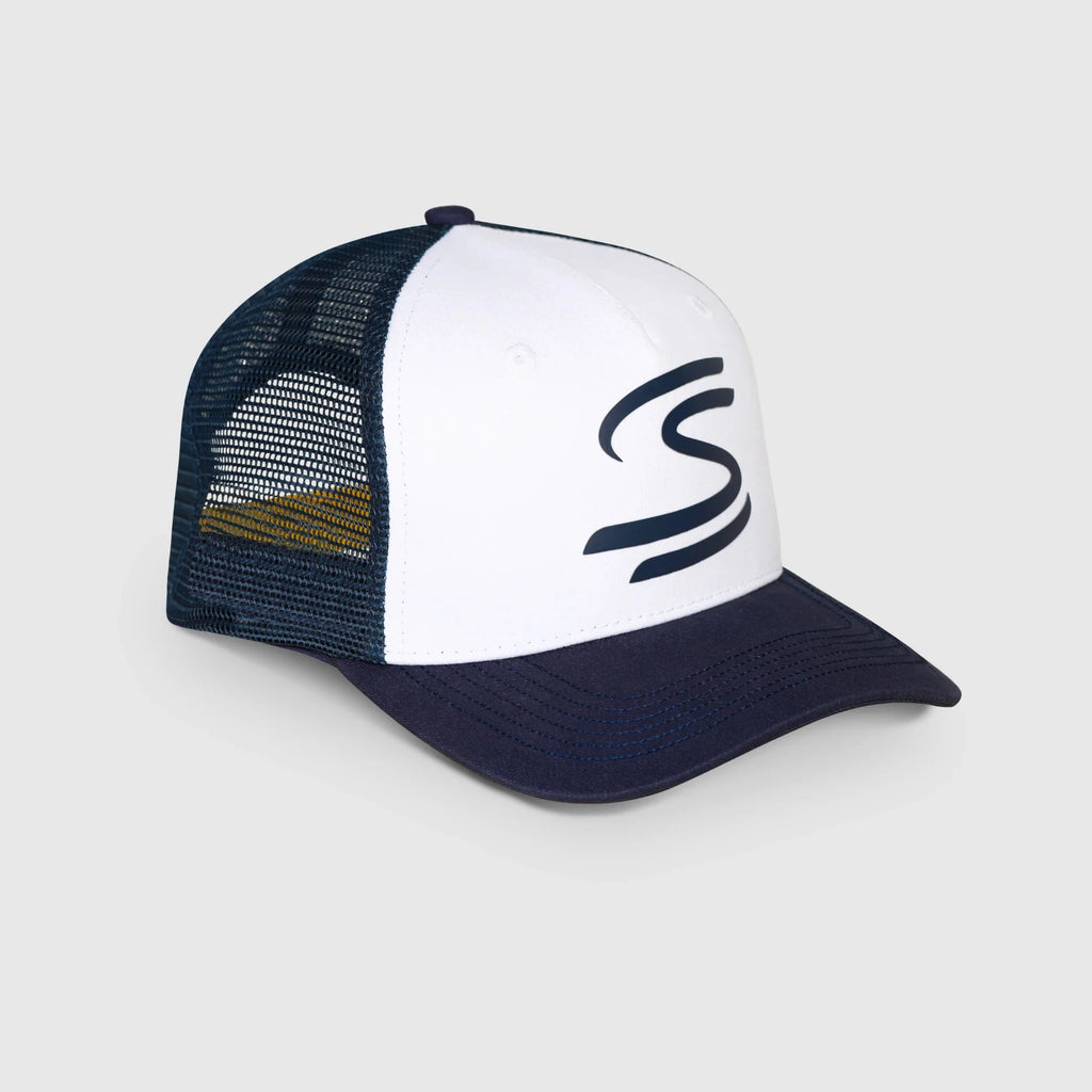 Ayrton Senna F1 Trucker Baseball Hat - Navy Hats Ayrton Senna 
