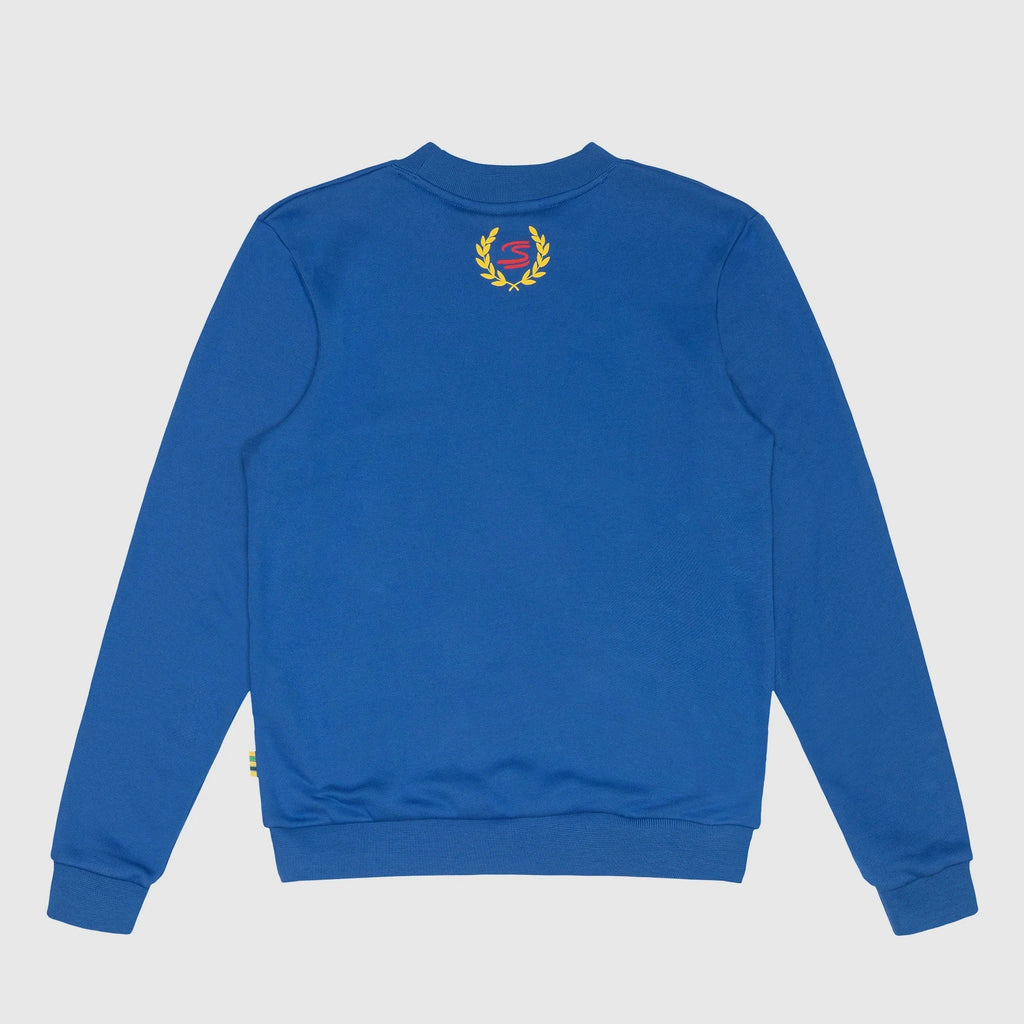 Ayrton Senna F1 Senninha Oversized Sweatshirt - White/Blue Sweatshirt Ayrton Senna 